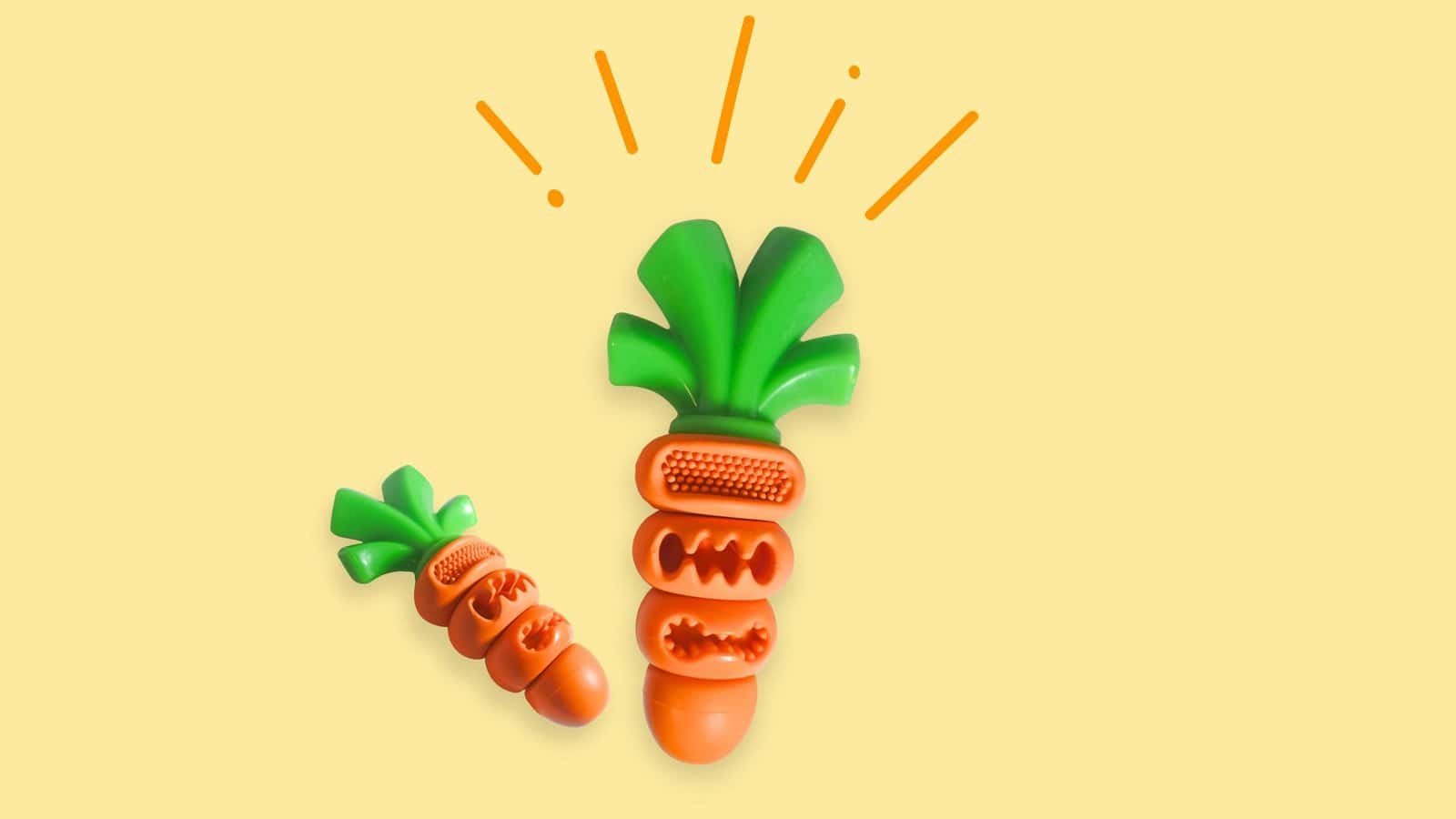 耐咬卡食|狠咬紅蘿蔔 2 bitemao hard bite carrot toy main visual